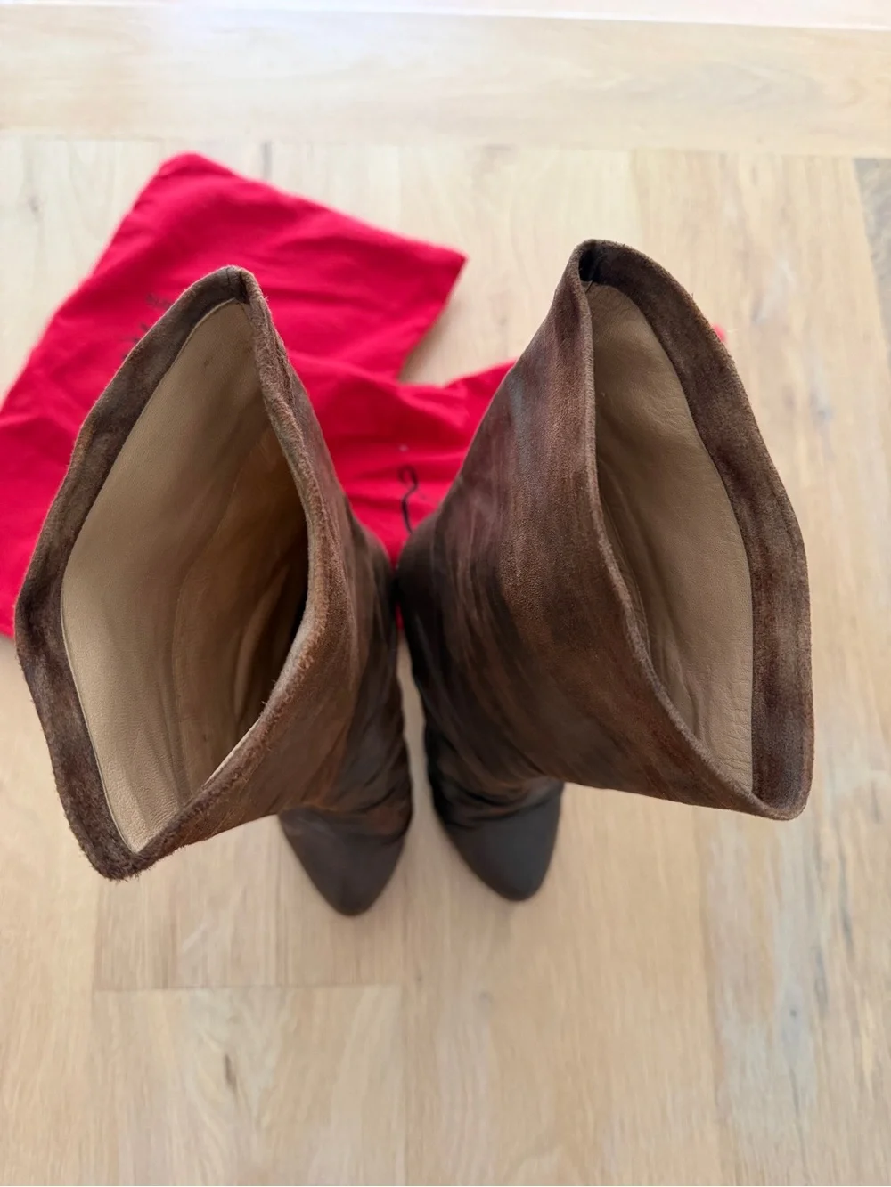 Christian Louboutin Brown Suede Over-the-Knee Boots - Picture 6 of 8